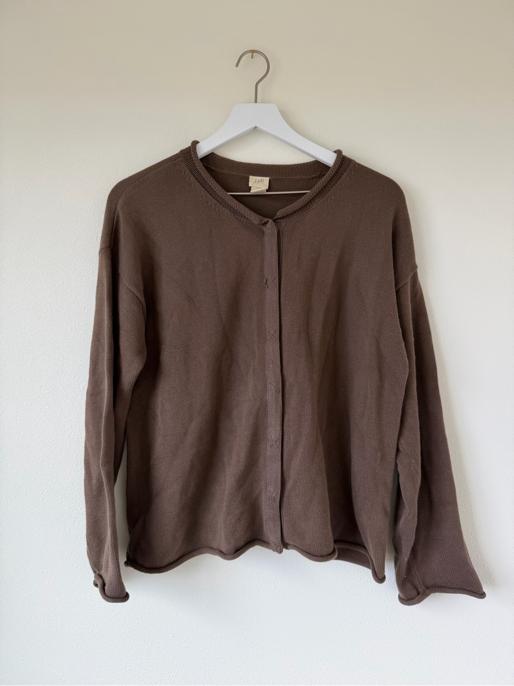 Brown J Jill Button Cardigan Size Small